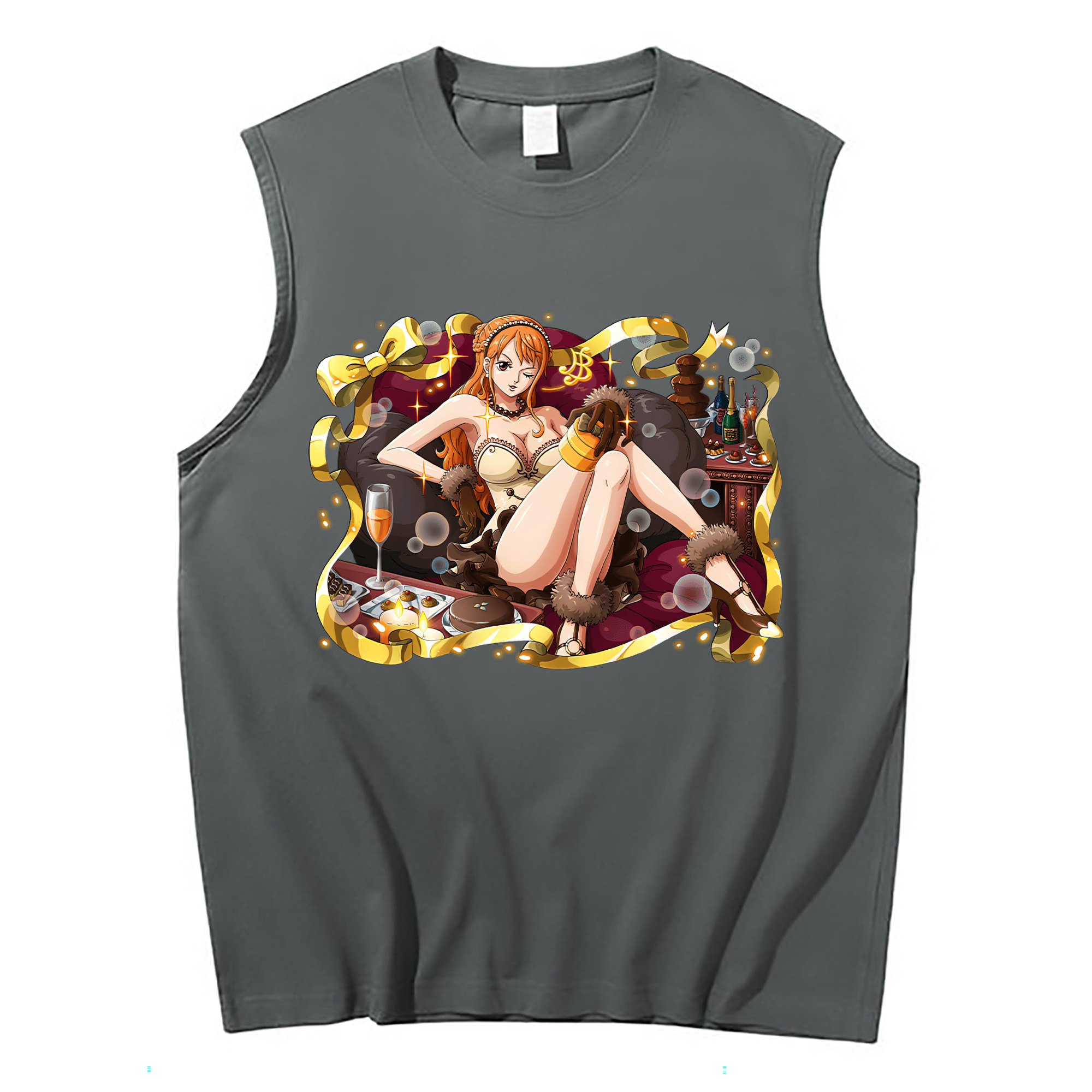 ワンピース ナミ ONE PIECE Nami コットン100％タンクトップ（フロントプリント）